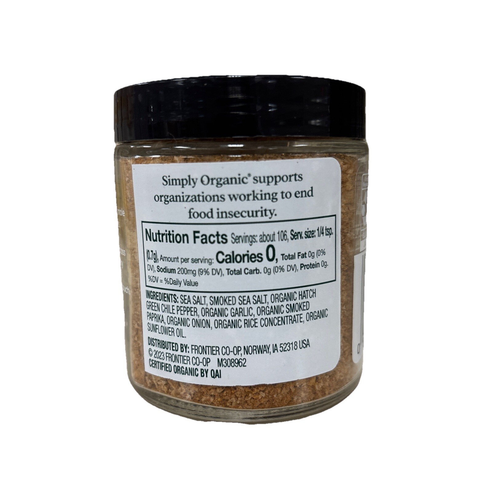Smoked Finishing Salt, Hatch Chile, 2.61 oz (74 g) BB 08/2025