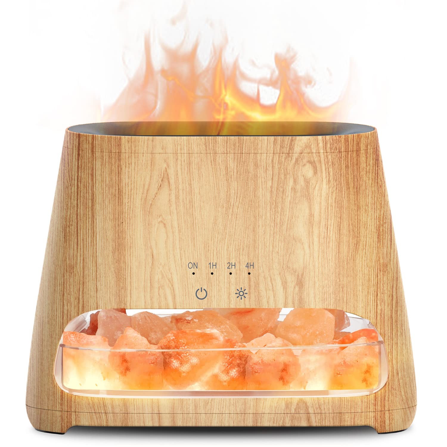 SALKING 2-in-1 Ultrasonic Essential Oil Diffuser & Himalayan Wooden Grain