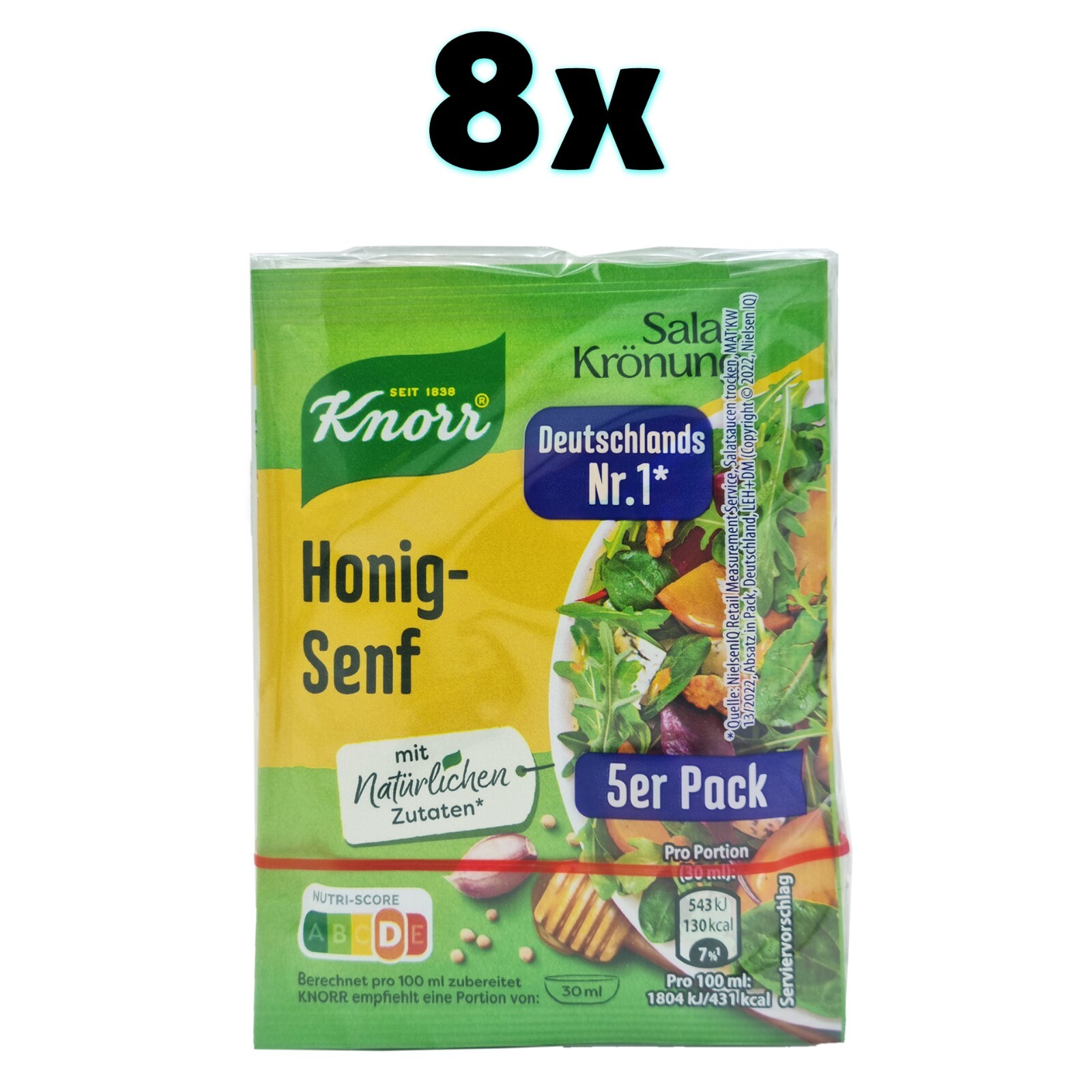8x 5 pcs Knorr Salat Krönung Honey-Mustard 🍴 salad seasoning