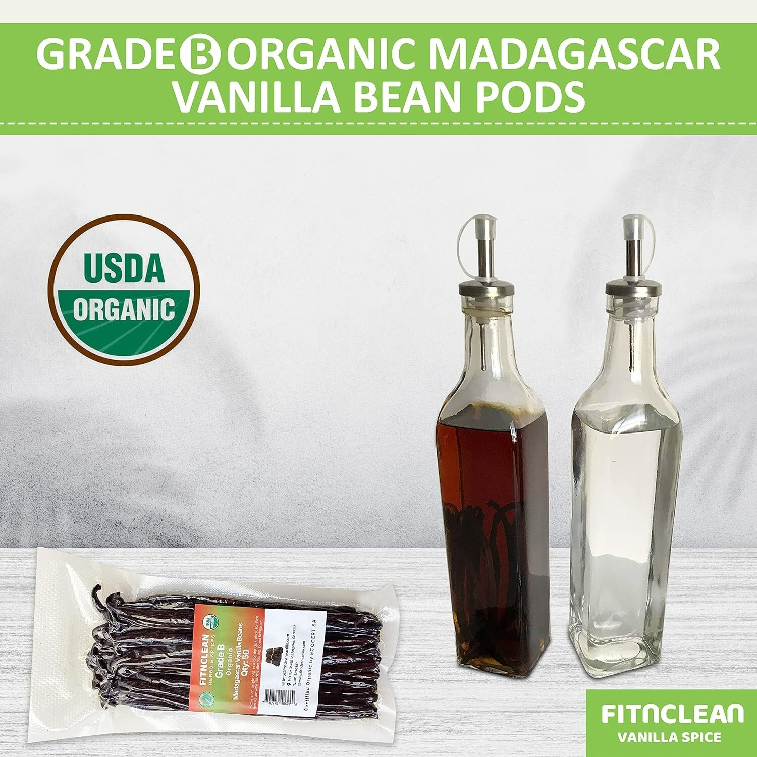 Organic Madagascar Vanilla Beans – Grade B – 5″-7″ Pods for Extract & Baking