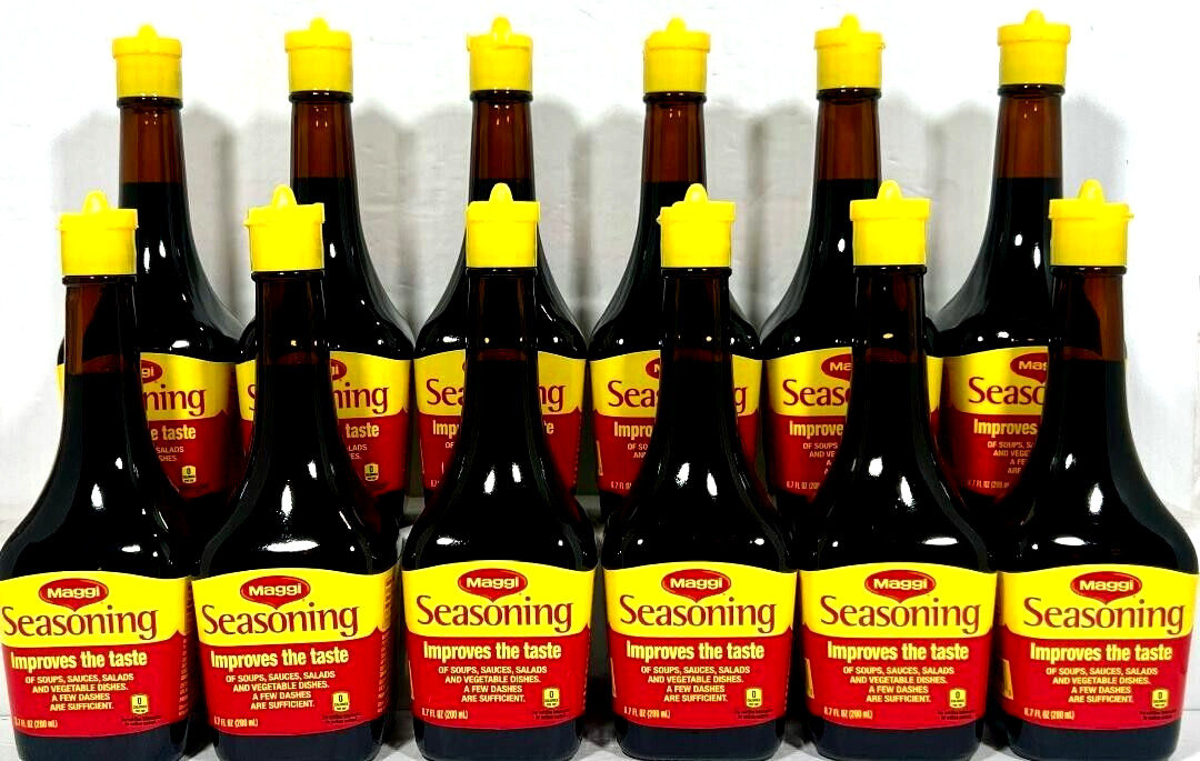 Maggi Liquid Seasoning 6.7 oz ( Pack of 12 )~ Exp 8/2026