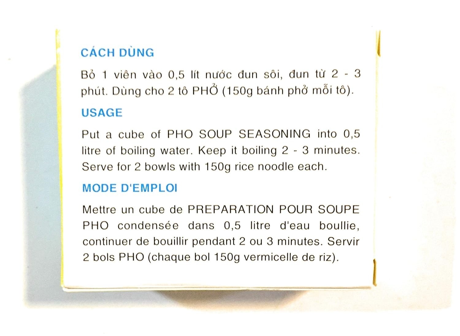 Bao Long Pho Seasoning Beef Cubes Vietnamese Noodle Soup 2.64 Oz (6 Pack)