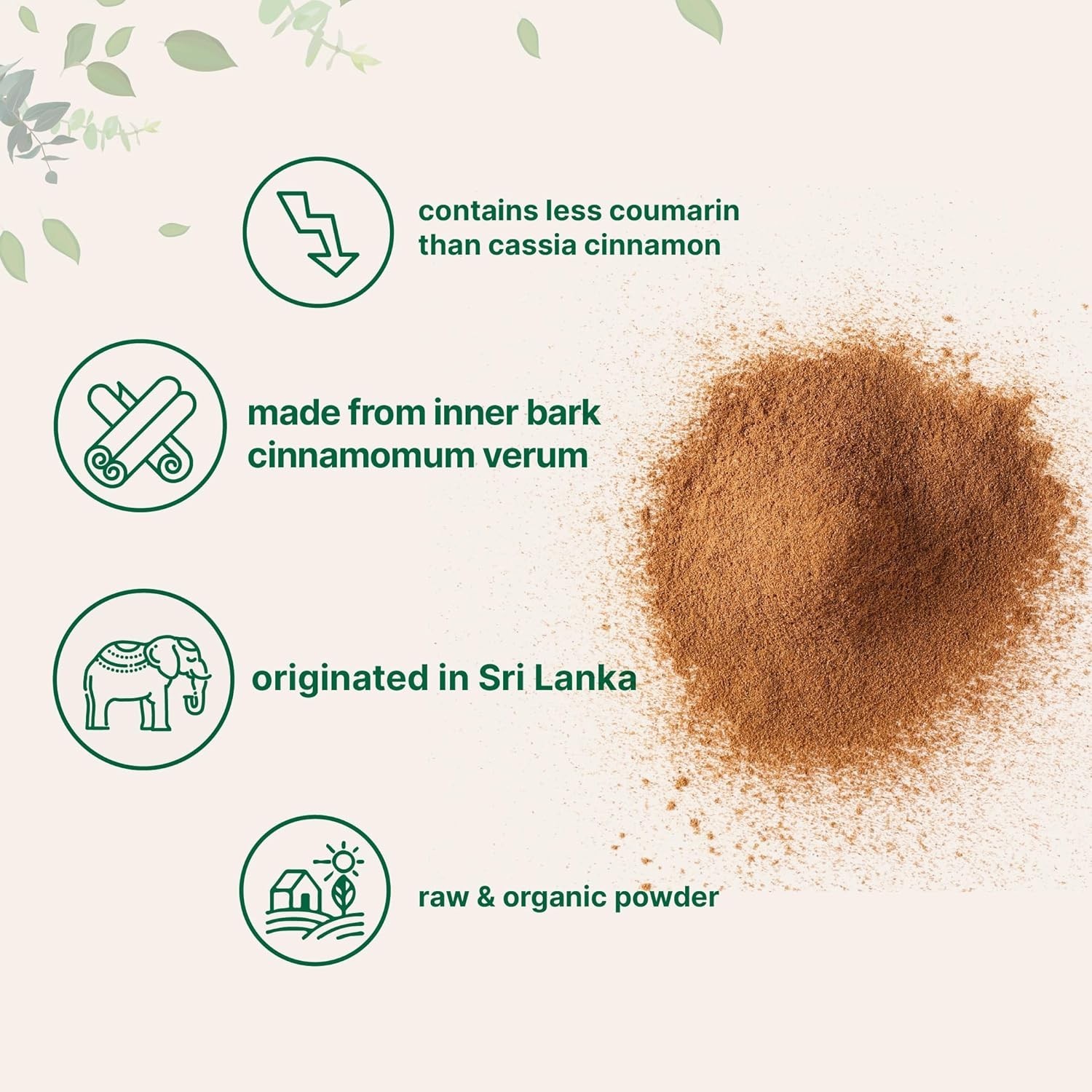 Additive-Free Ceylon Cinnamon Powder, 2 lb