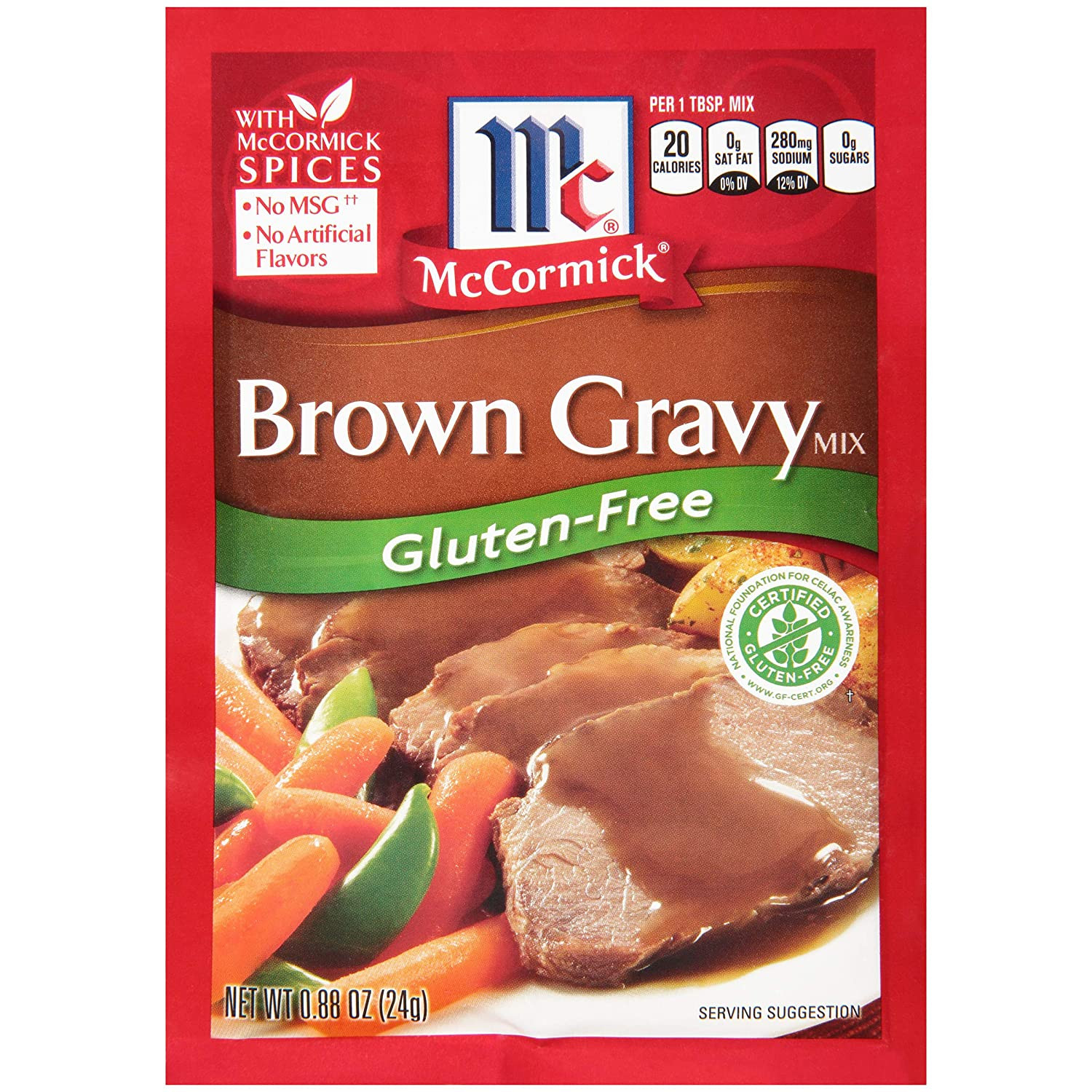 McCormick Gluten Free Brown Gravy Mix, 0.88 Ounce