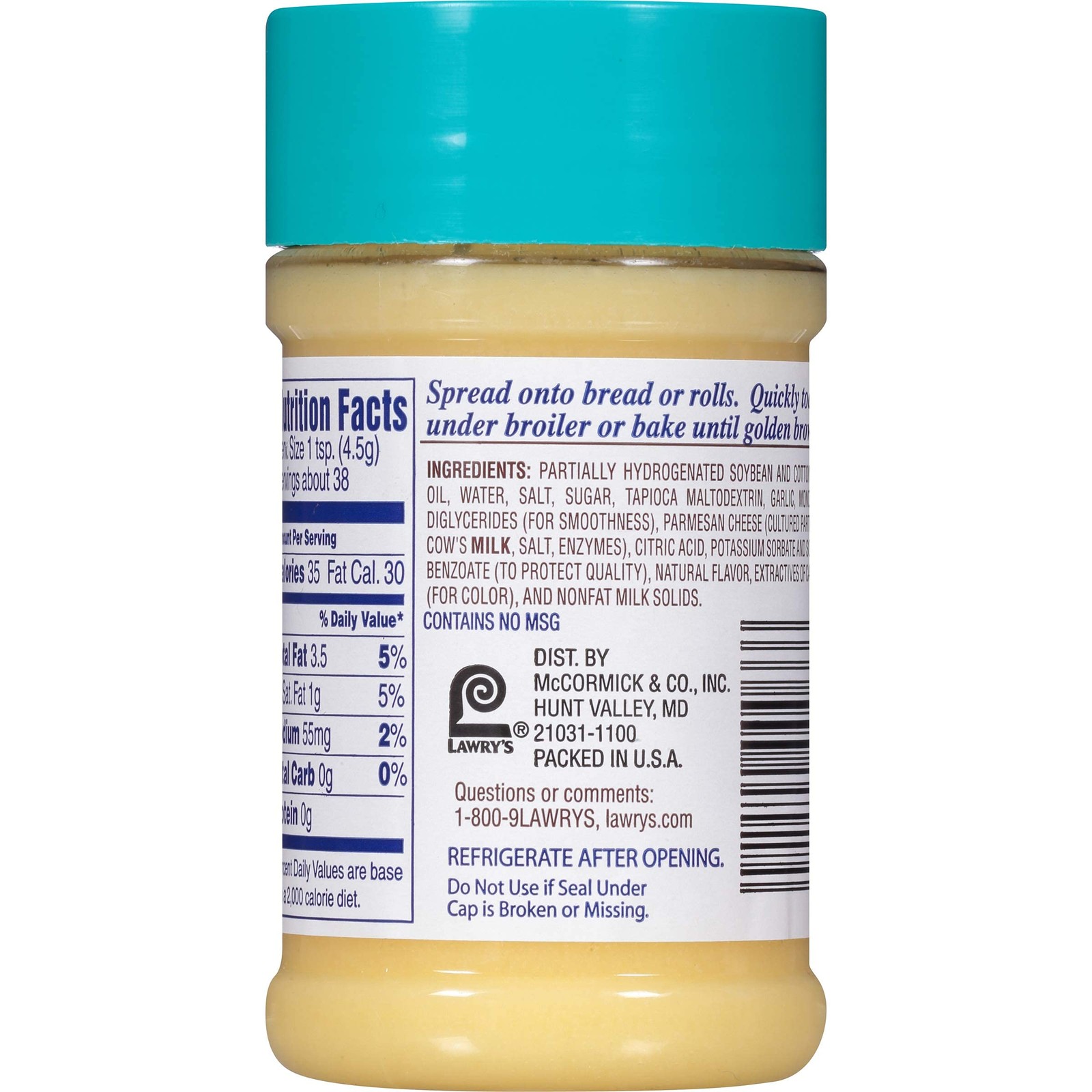 Lawry’s Garlic Spread 6 Ounce Pack Of 6 Easy To Use Garlic Bread Condiment