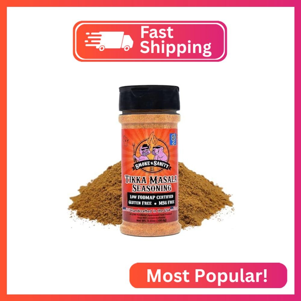 Smoke n Sanity Tikka Masala Seasoning – Certified Low FODMAP Seasonings – Gluten
