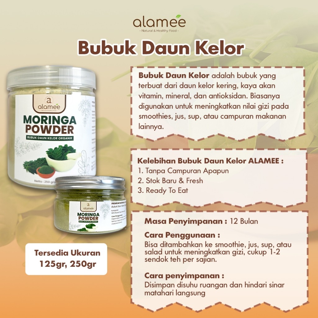 Moringa Powder 125g Botanical Powder For Drinks Traditional Herb