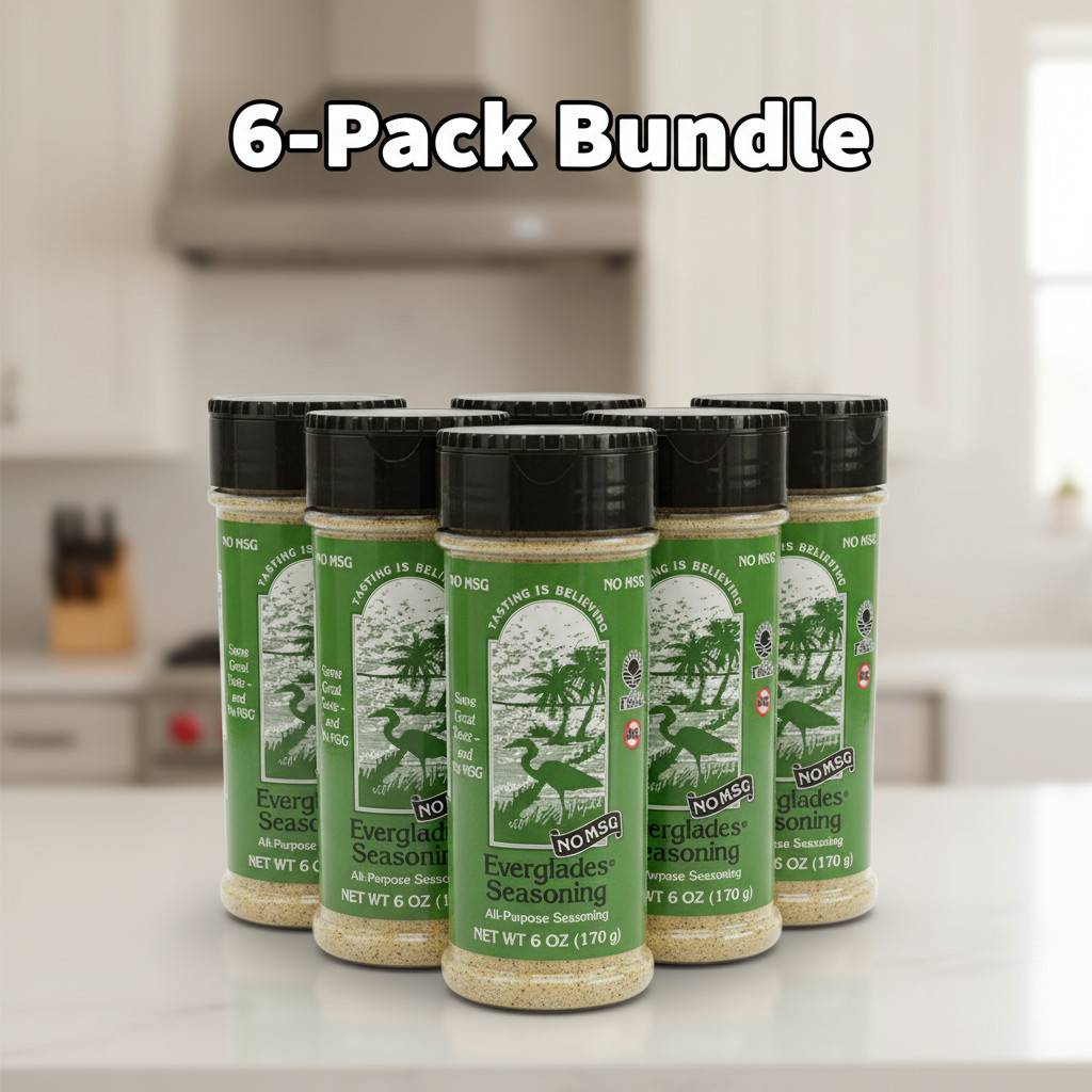 Everglades All Purpose Seasoning 6 oz. No MSG Southern Herb & Spice Blend 6-Pack