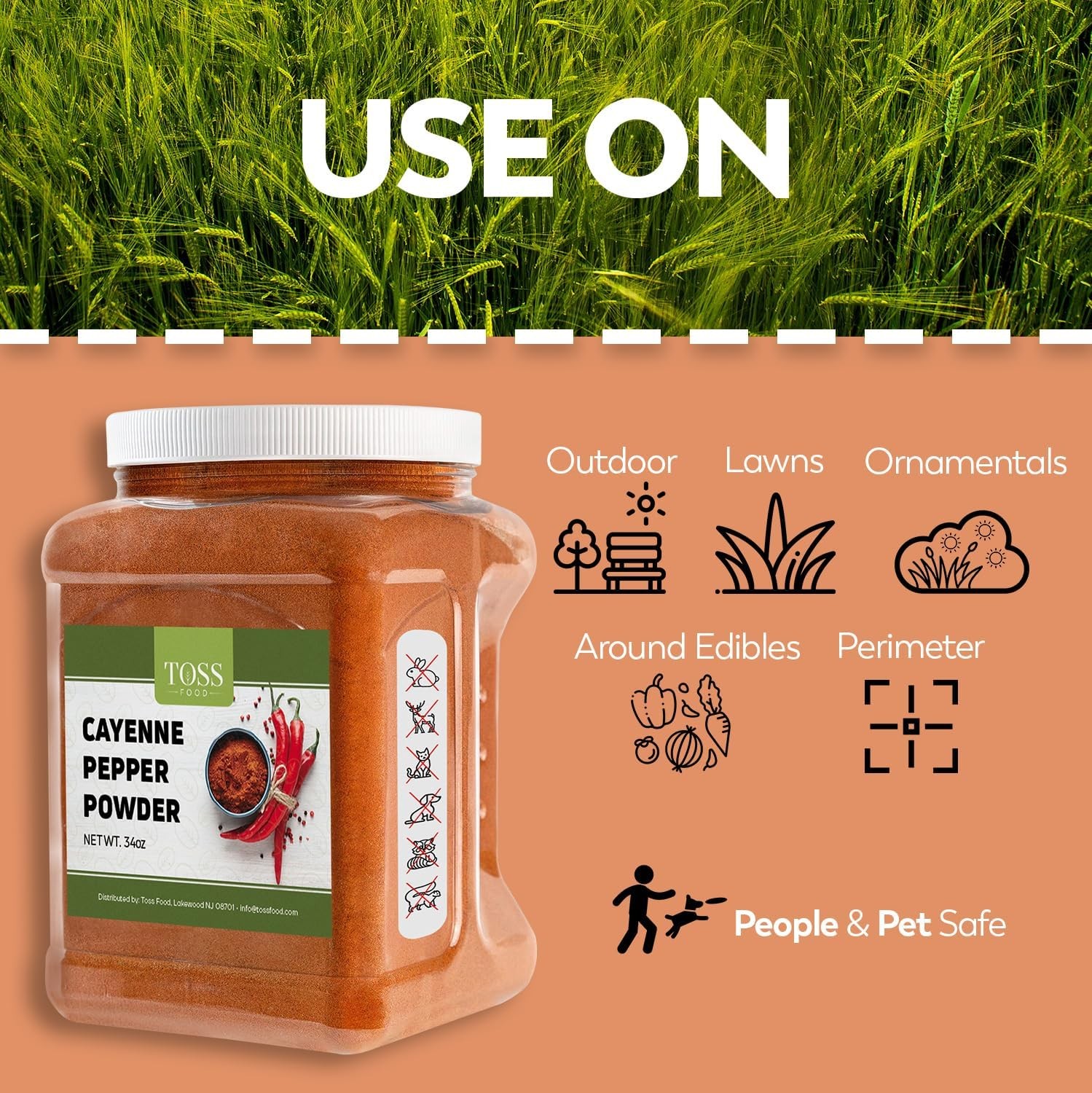 Cayenne Pepper Powder Bulk 40,000 Heat Units 34 Oz, Garden Protection from Wi…