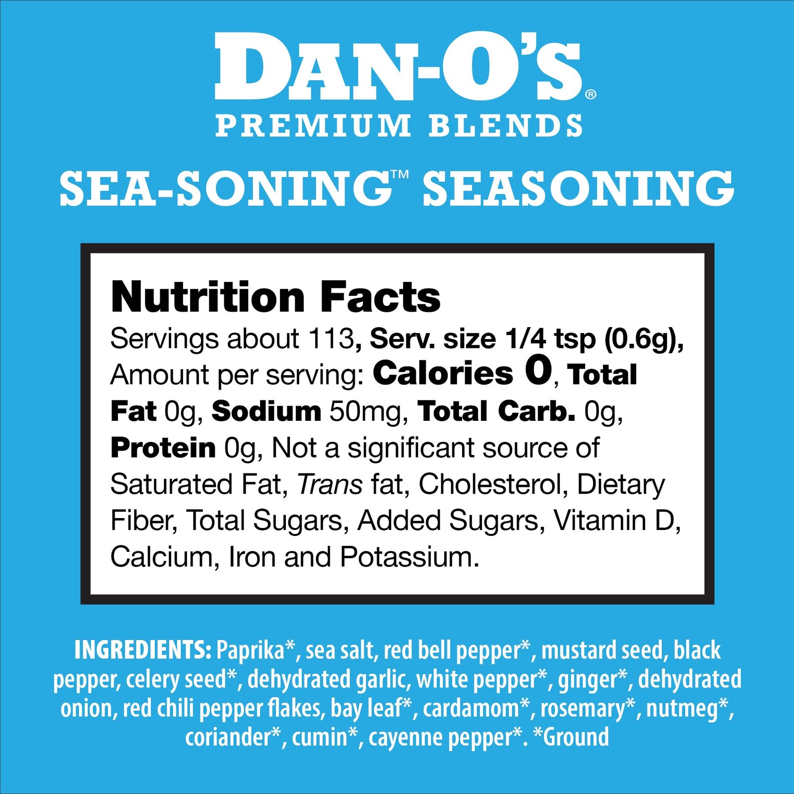 Dan-O’s SEA-soning Seasoning, 2.4 oz Bottle, Ounce (Pack of 1)