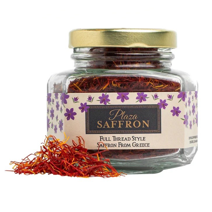SAFFRON THREADS STRANDS GREEK FULL THREAD HIGH QUALITY PURE PREMIUM 14 GRAM JAR