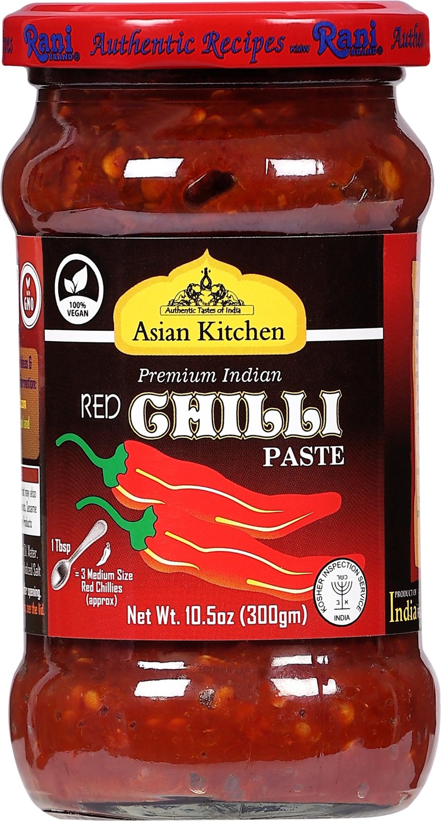 Asian Kitchen Red Chilli Cooking Paste 10.58oz (300g) Glass Jar