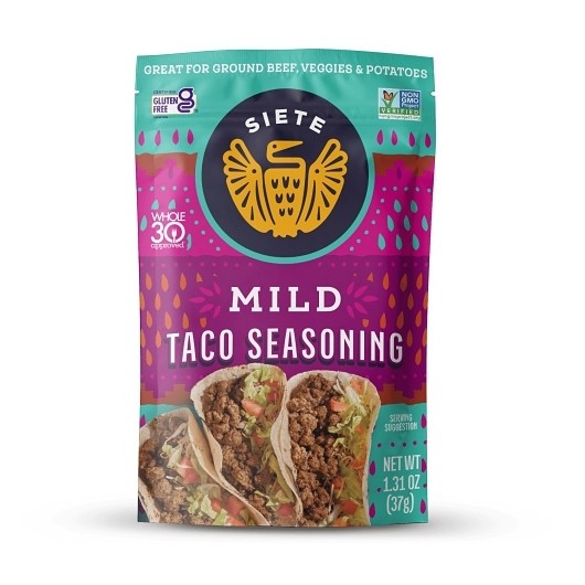 Siete Family Foods Mild Taco Seasoning, 1.31 Ounce, 12 Per Case