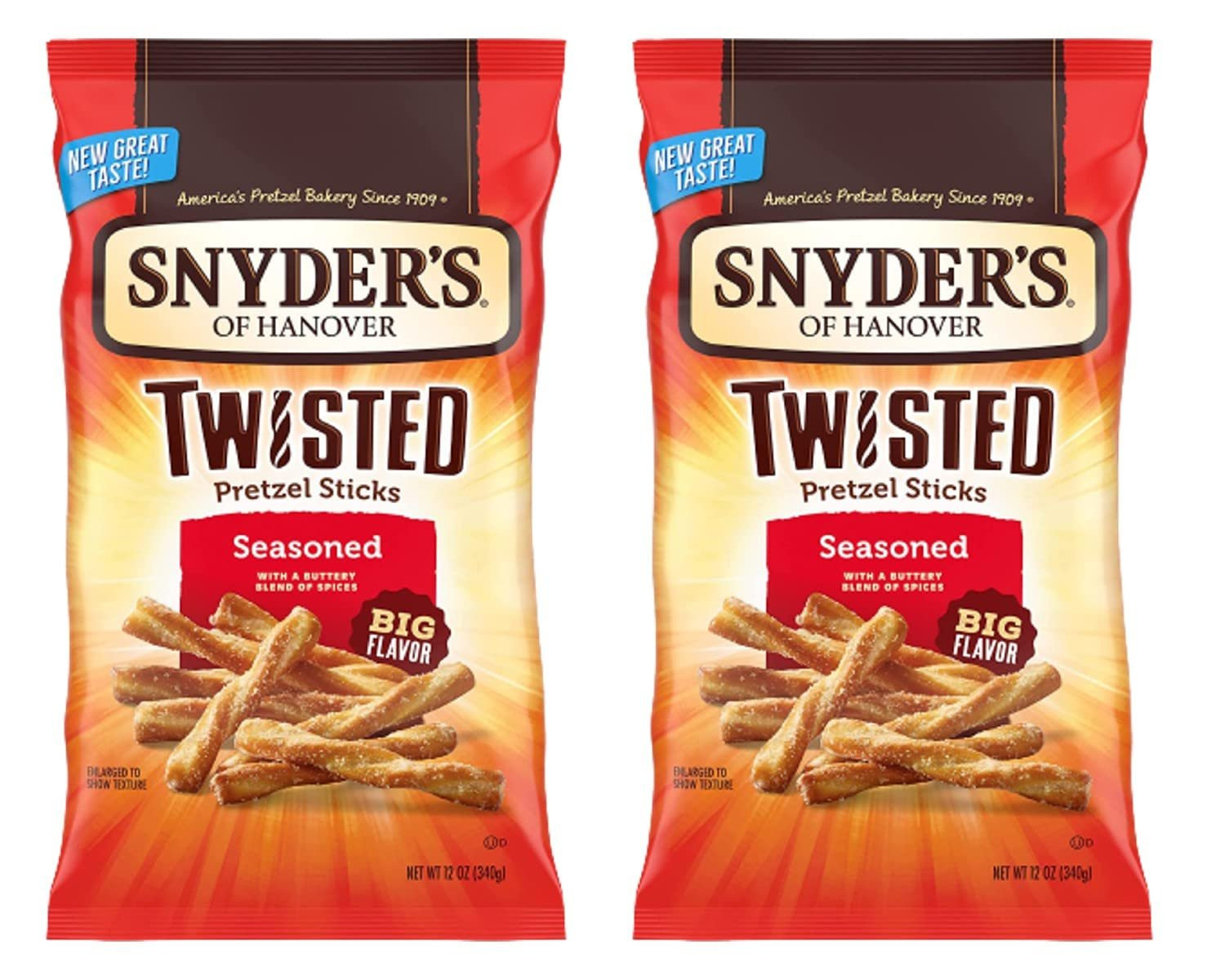 Snyder’s Seasoned Twists 12oz (Pack of 2)