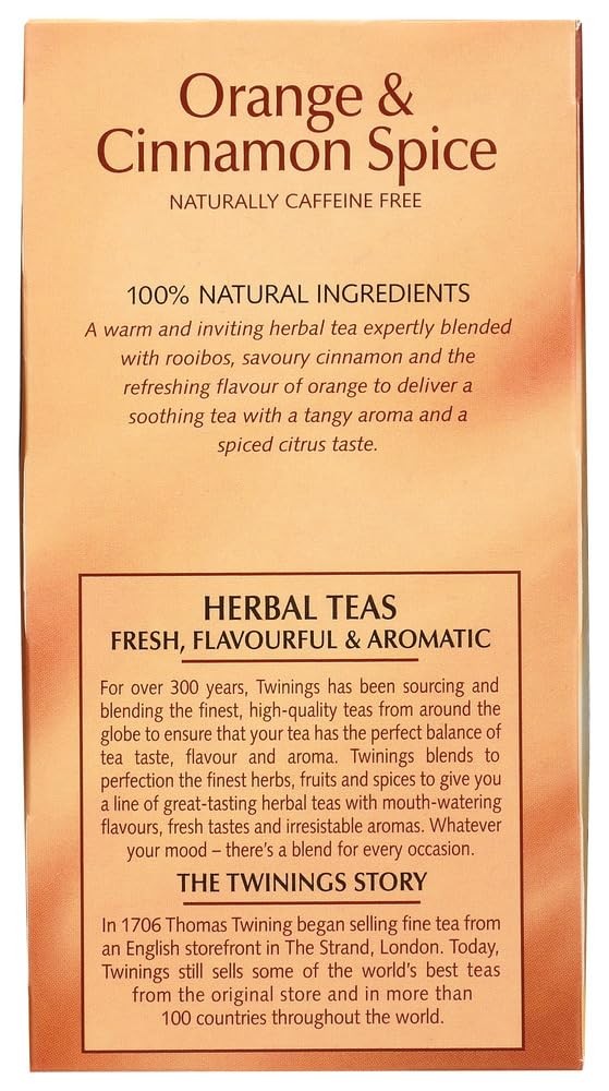 Twinings Orange & Cinnamon Spice Tea – 20 ct by 20 Count (Pack of 1)