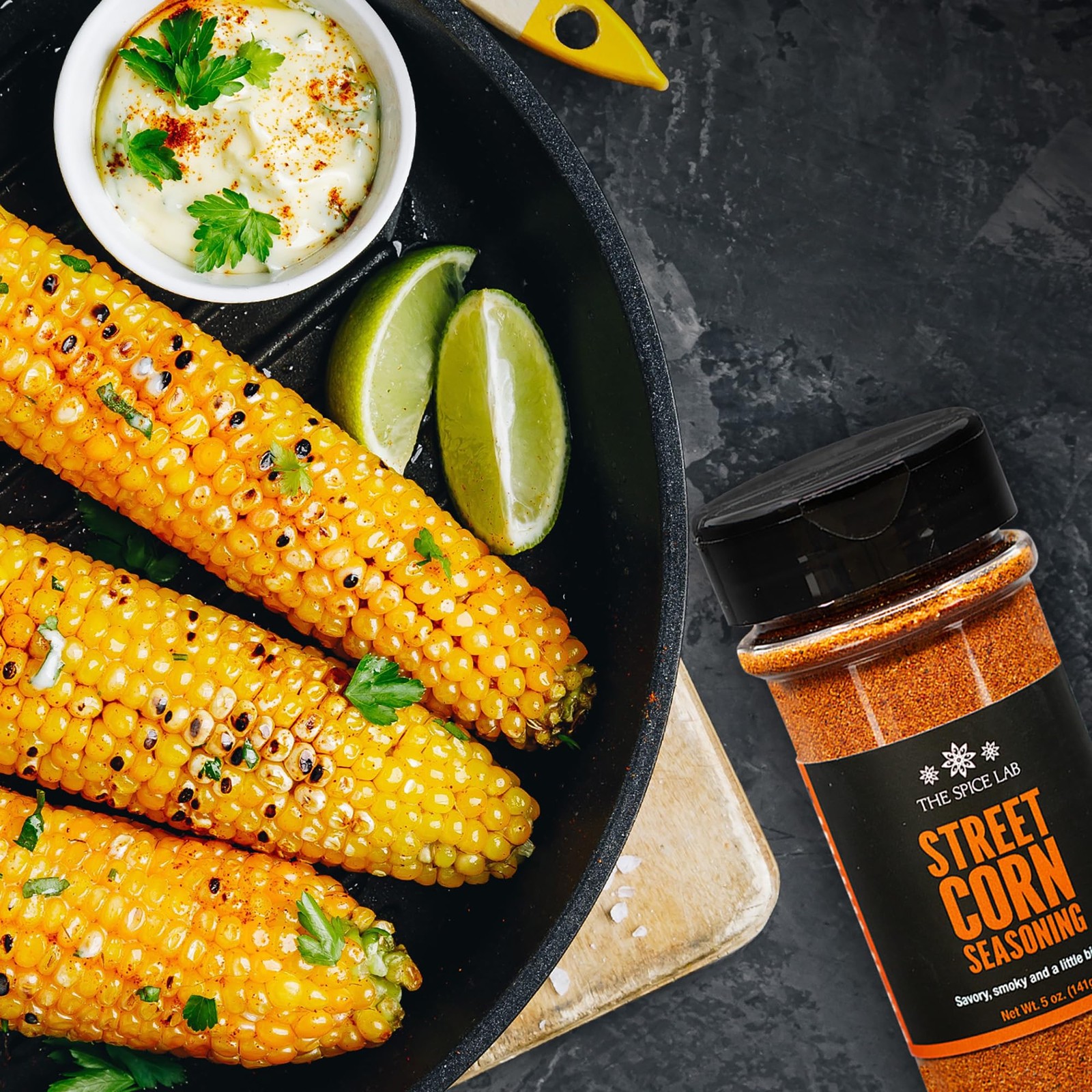 The Spice Lab Mexican Street Corn Seasoning – 5 oz 5 Ounce (Pack of 1), brown