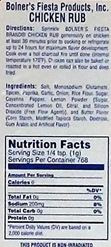 Bolner’s Fiesta Extra Fancy Chicken Rub, 24 Oz.
