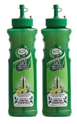 Master of Mixes Cocktail Essentials Single Pressed Lime Juice 2 Pack