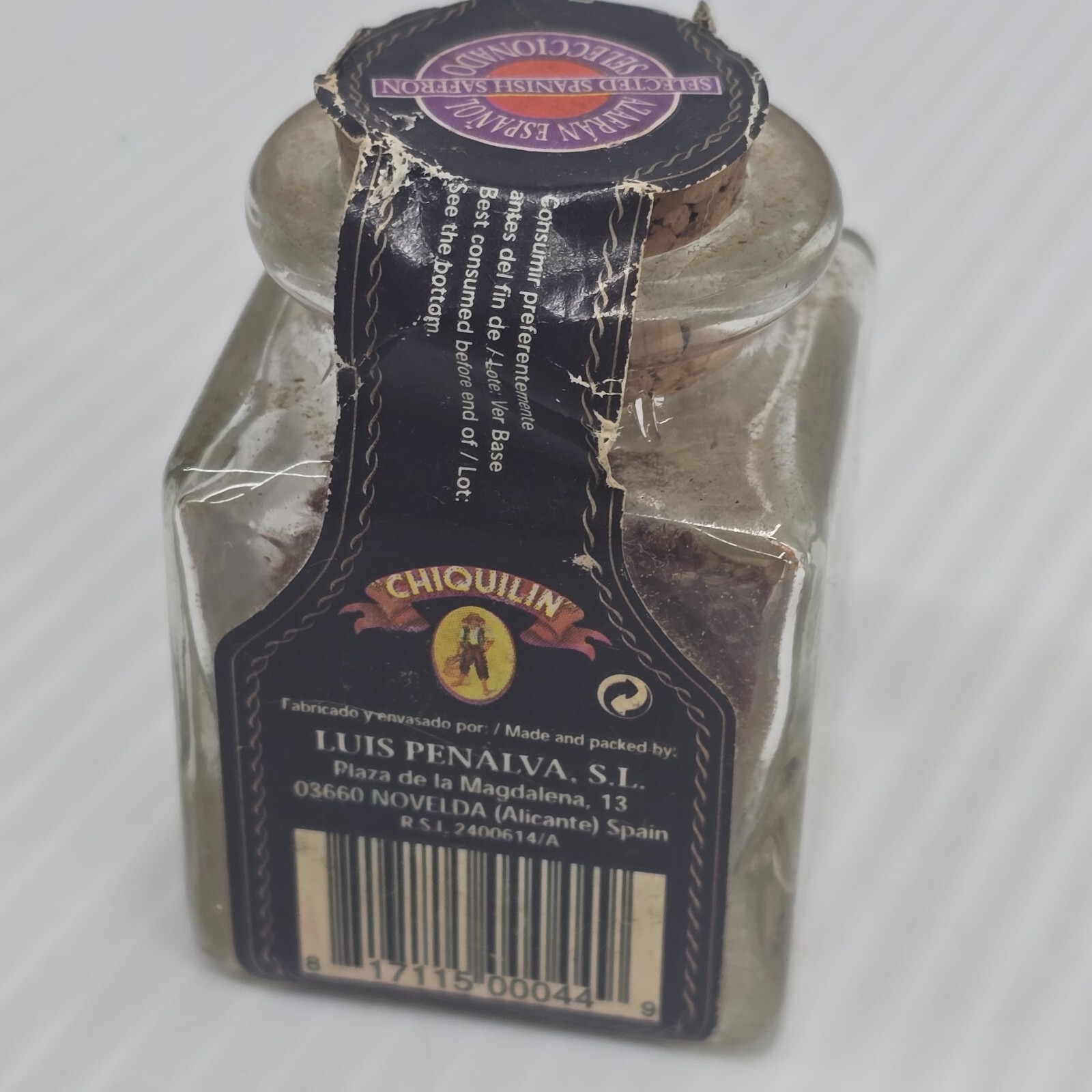 Chiquilin Azafran Superior Saffron 1 Gram Product of Spain Sealed Bottle NOS