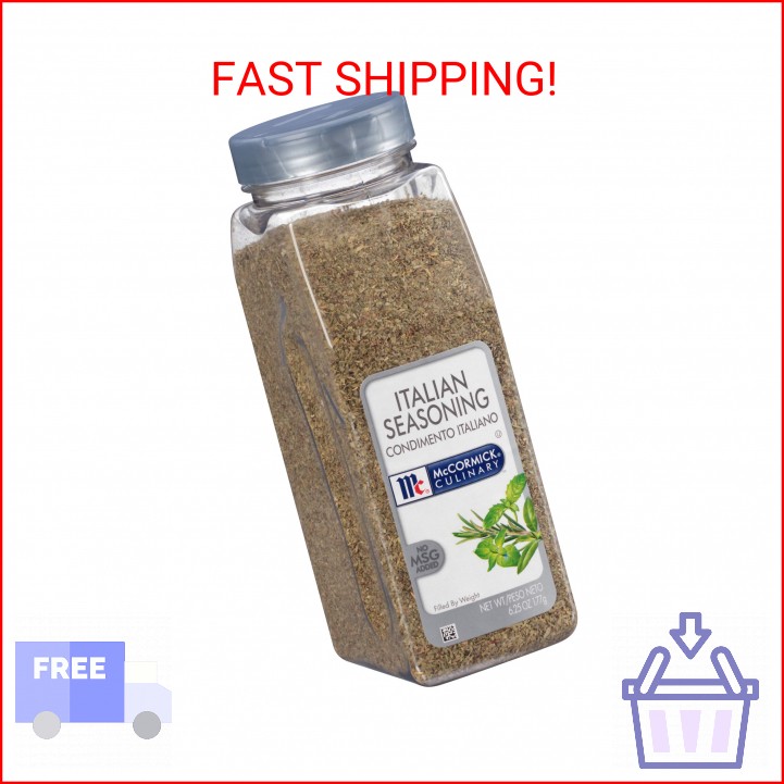 McCormick Culinary Italian Seasoning, 6.25 oz – One 6.25 Ounce Container of Ital
