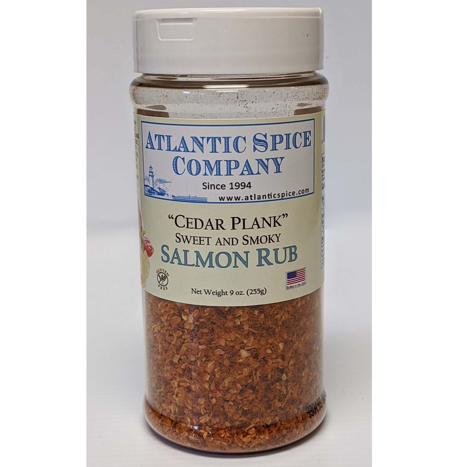 Cedar Plank Sweet & Smoky Salmon Rub – Atlantic Spice Company (9 oz Jar)