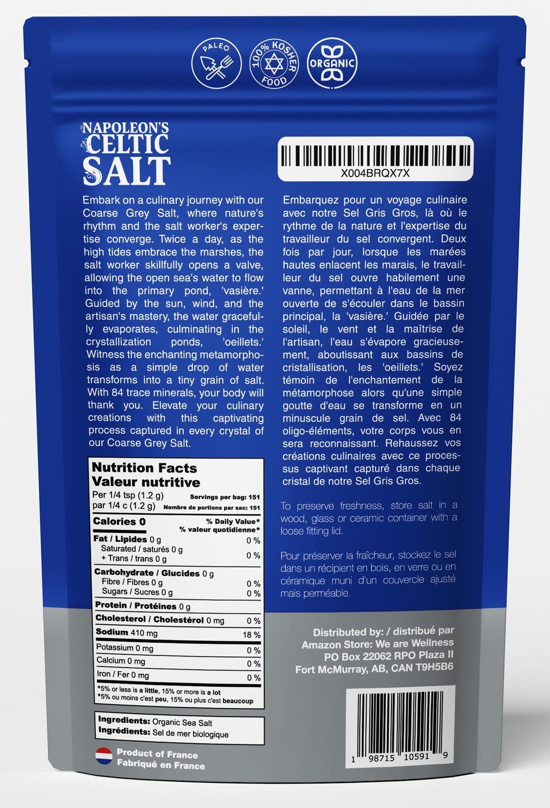 – Celtic Salt Organic 82 Minerals Coarse, 1/2lb Resealable Bag, Celtic Salt, …