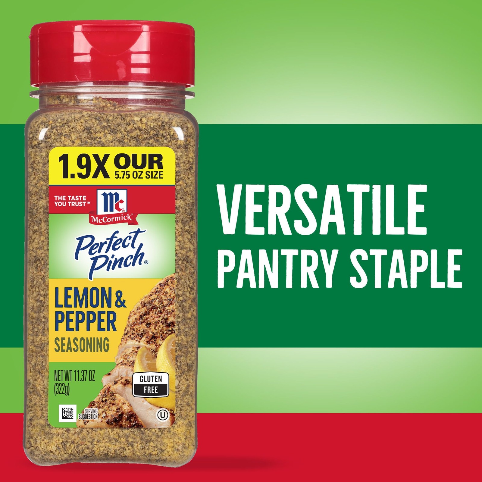 McCormick Perfect Pinch Lemon Pepper Seasoning, 11.37 Ounce (Pack of 1)