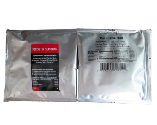2-Porchetta Seasoning Rub Packet 1.25oz-1g 0 Calorie No Additives-All Seasonings