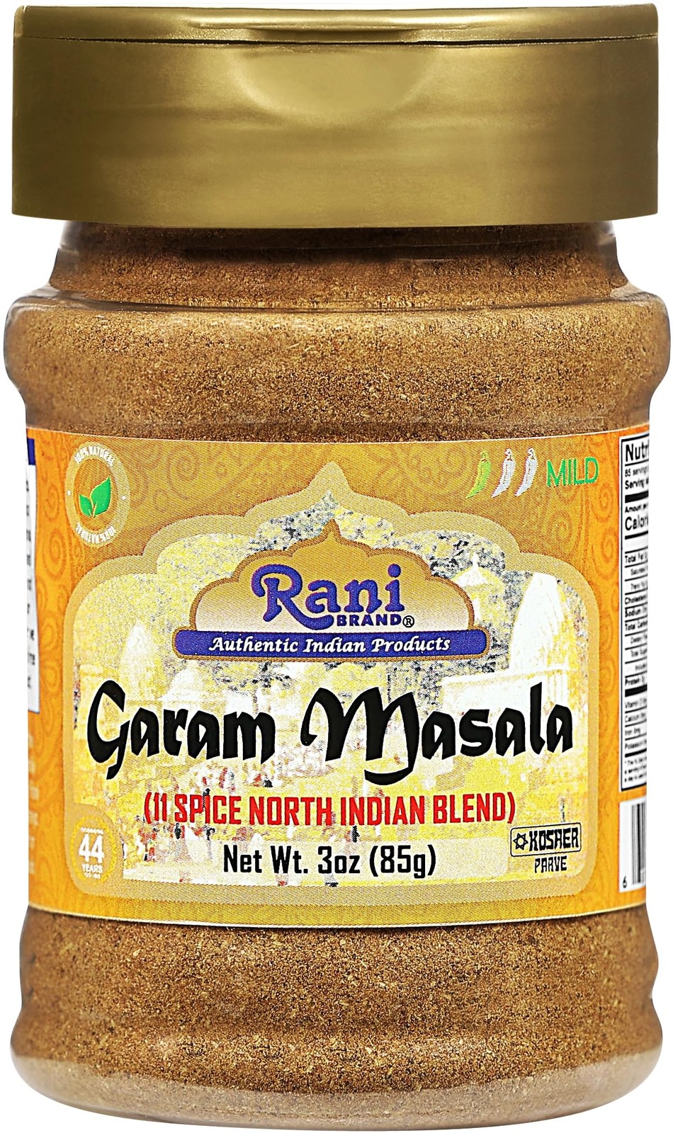 Rani Garam Masala Indian 11-Spice Blend 3oz (85g) PET Jar 3 Ounce (Pack of 1)