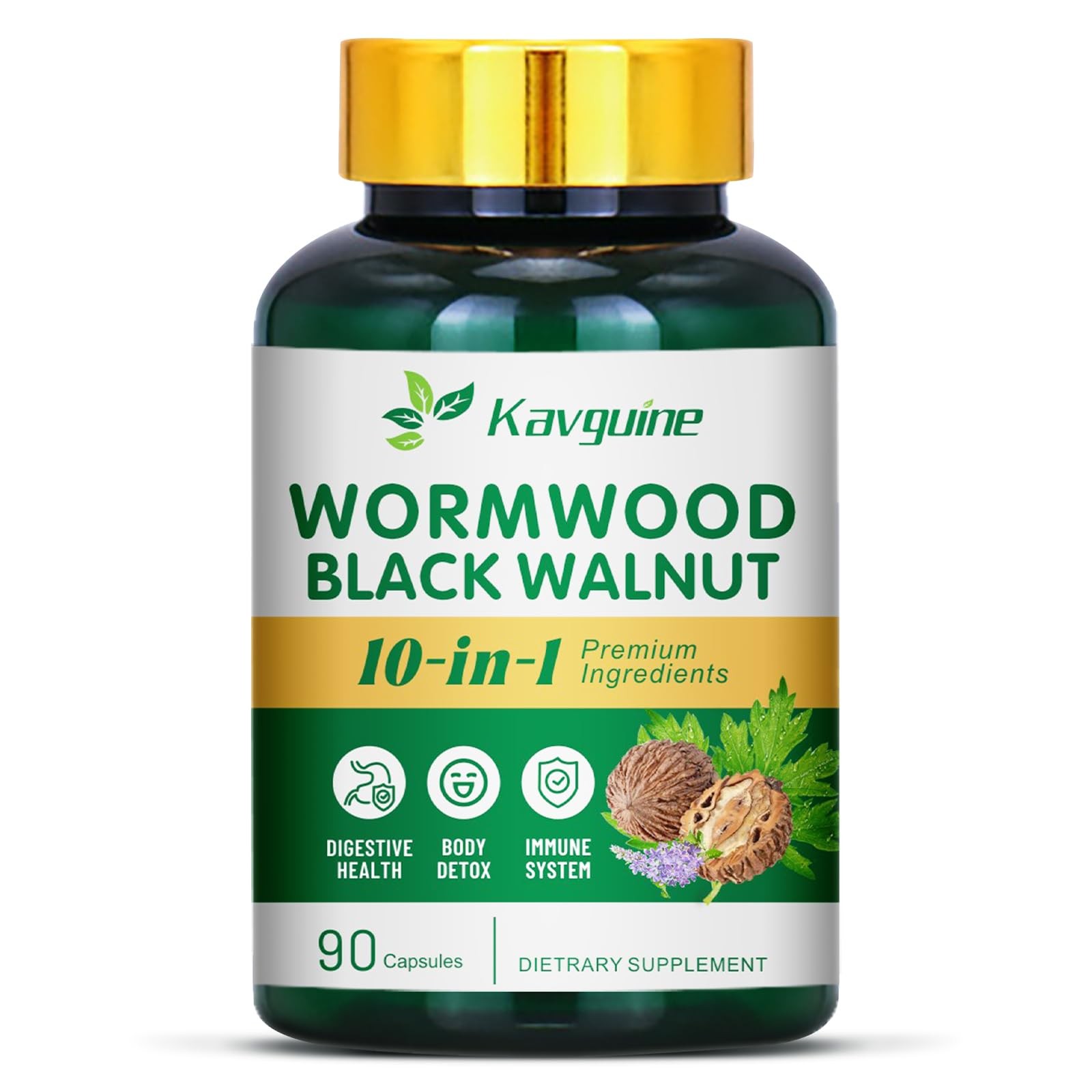 Kavguine 10 in 1 Wormwood Capsules – 90 90 Count (Pack of 1)