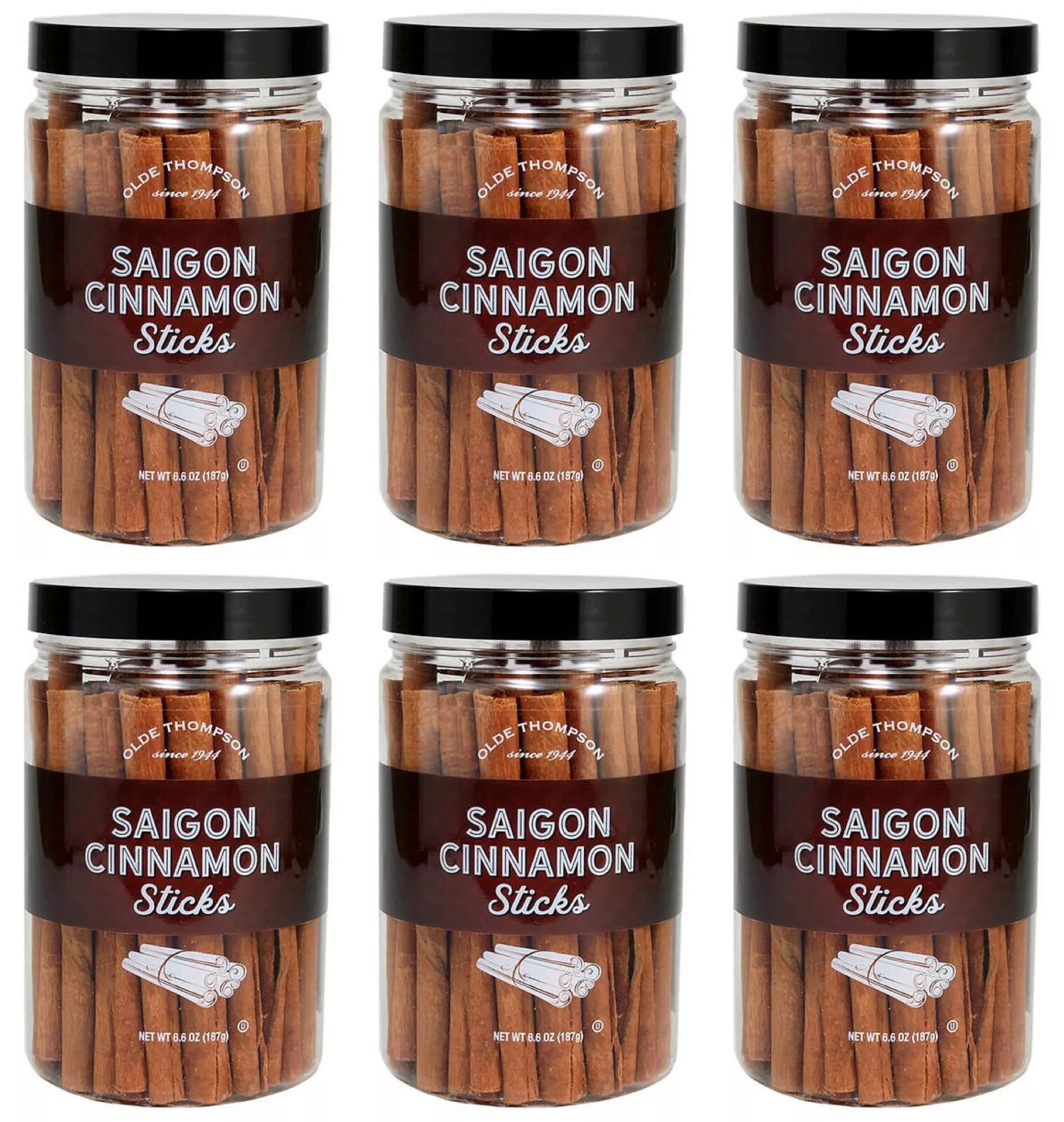 6 PACK – Olde Thompson Saigon Cinnamon Sticks 6.6oz Rich Aroma Kosher Fresh