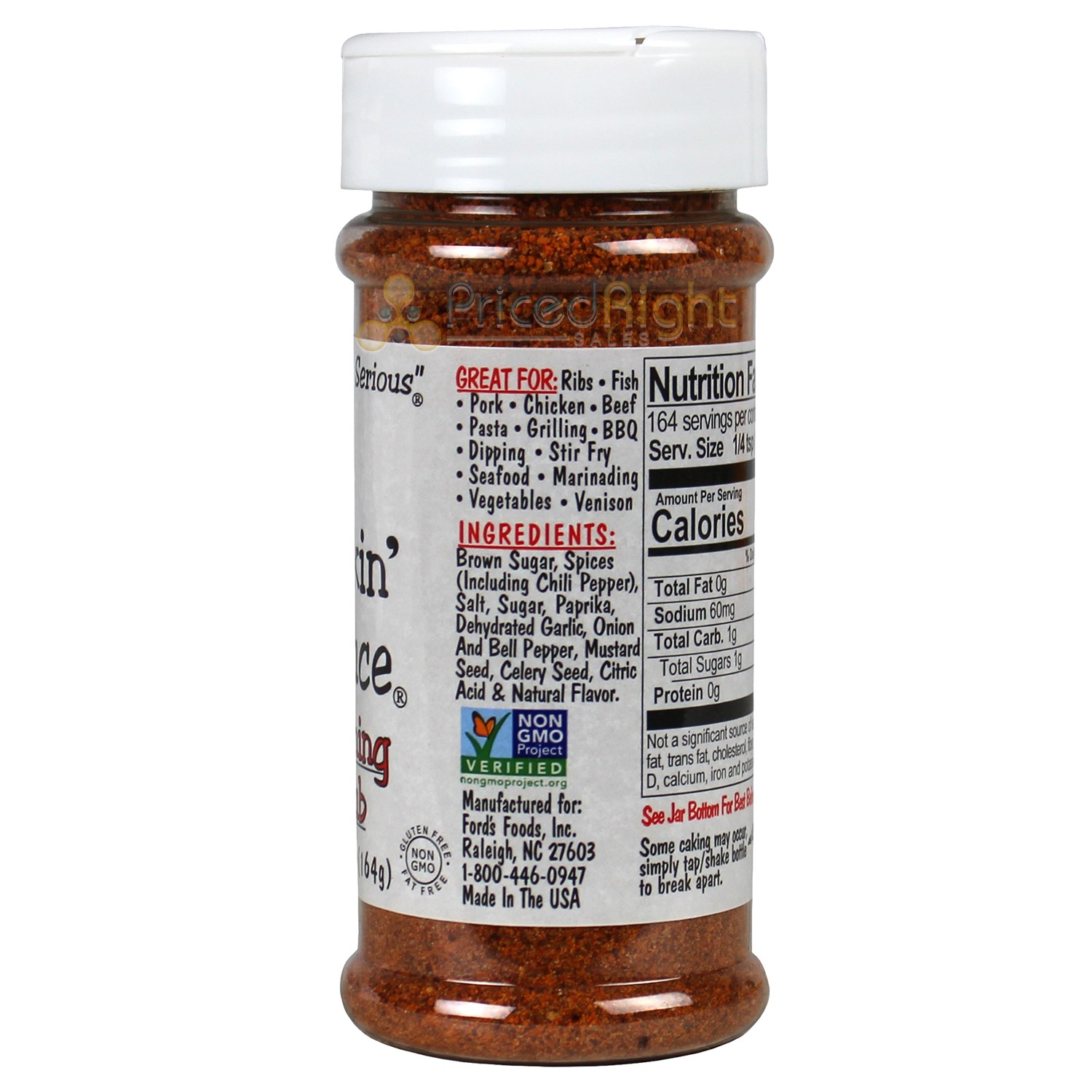 Bone Suckin’ Sauce Hot Seasoning and Rub 5.8 Oz Bottle Non GMO Gluten & Fat Free