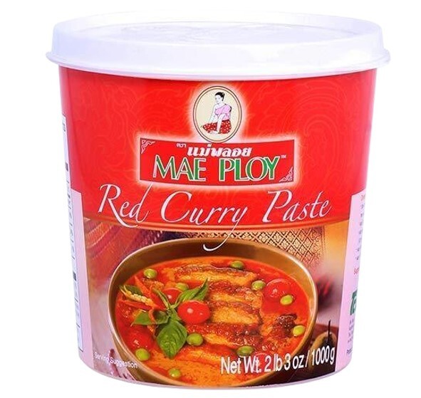 BIG Size 2lb 3oz (1000g) Mae Ploy Red Curry Paste Authentic Thai Curry Paste