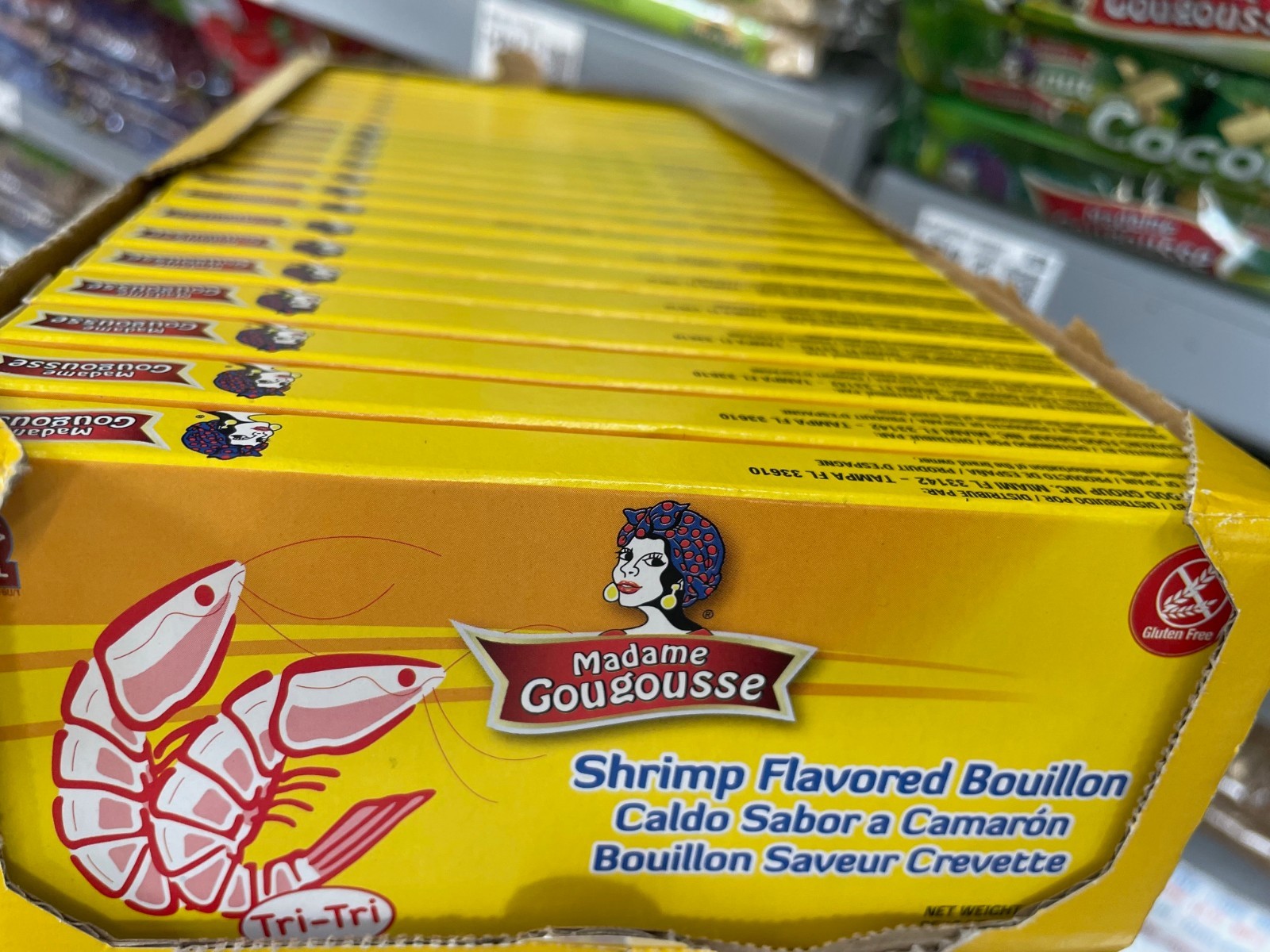 12 Pack Madame Gougousse Shrimp Bouillon Cubes 14.1 oz Each | Shrimp Flavor Soup