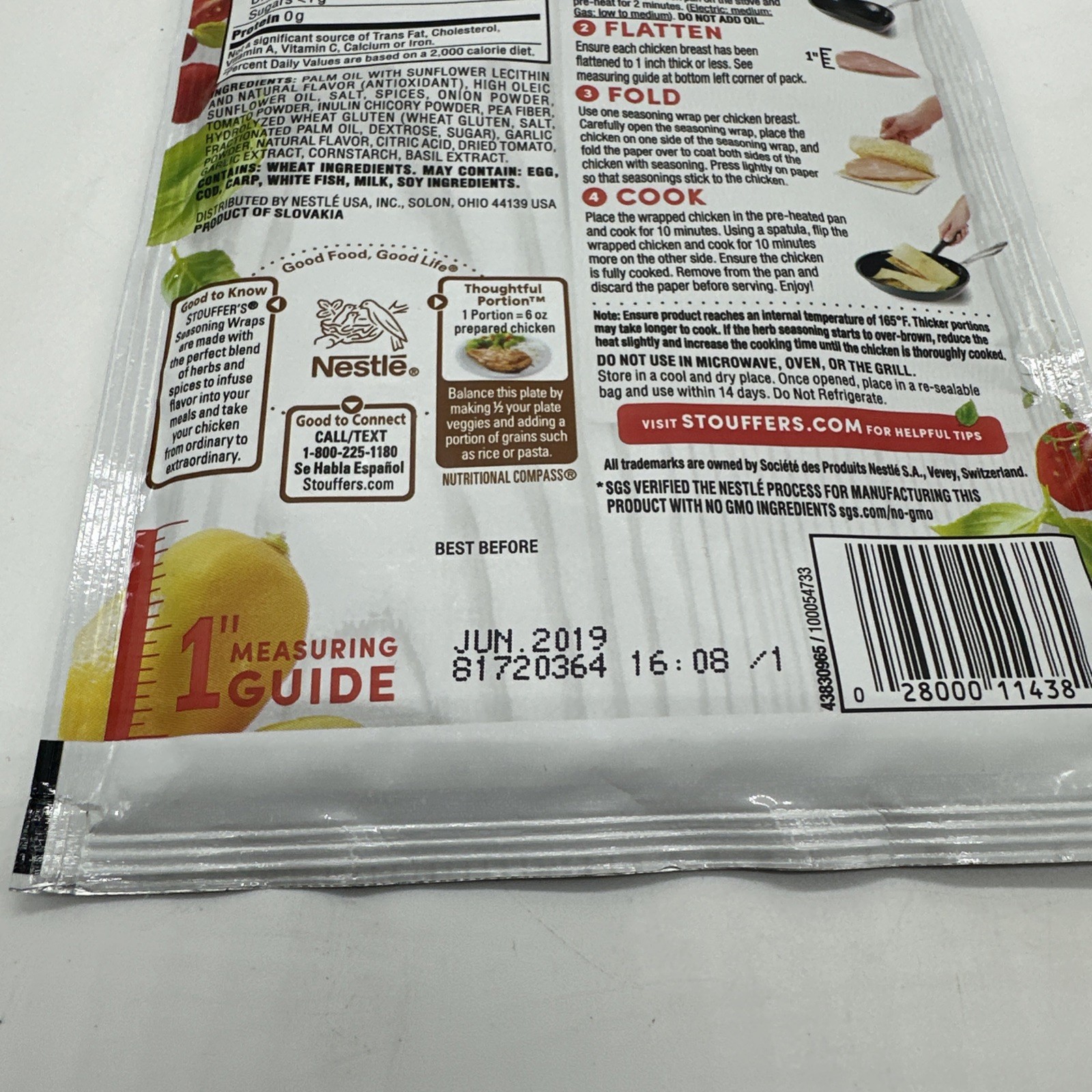 Stouffer’s Seasoning Wraps ITALIAN COUNTRYSIDE HERB BB 2019 Discontinued Lot x 4