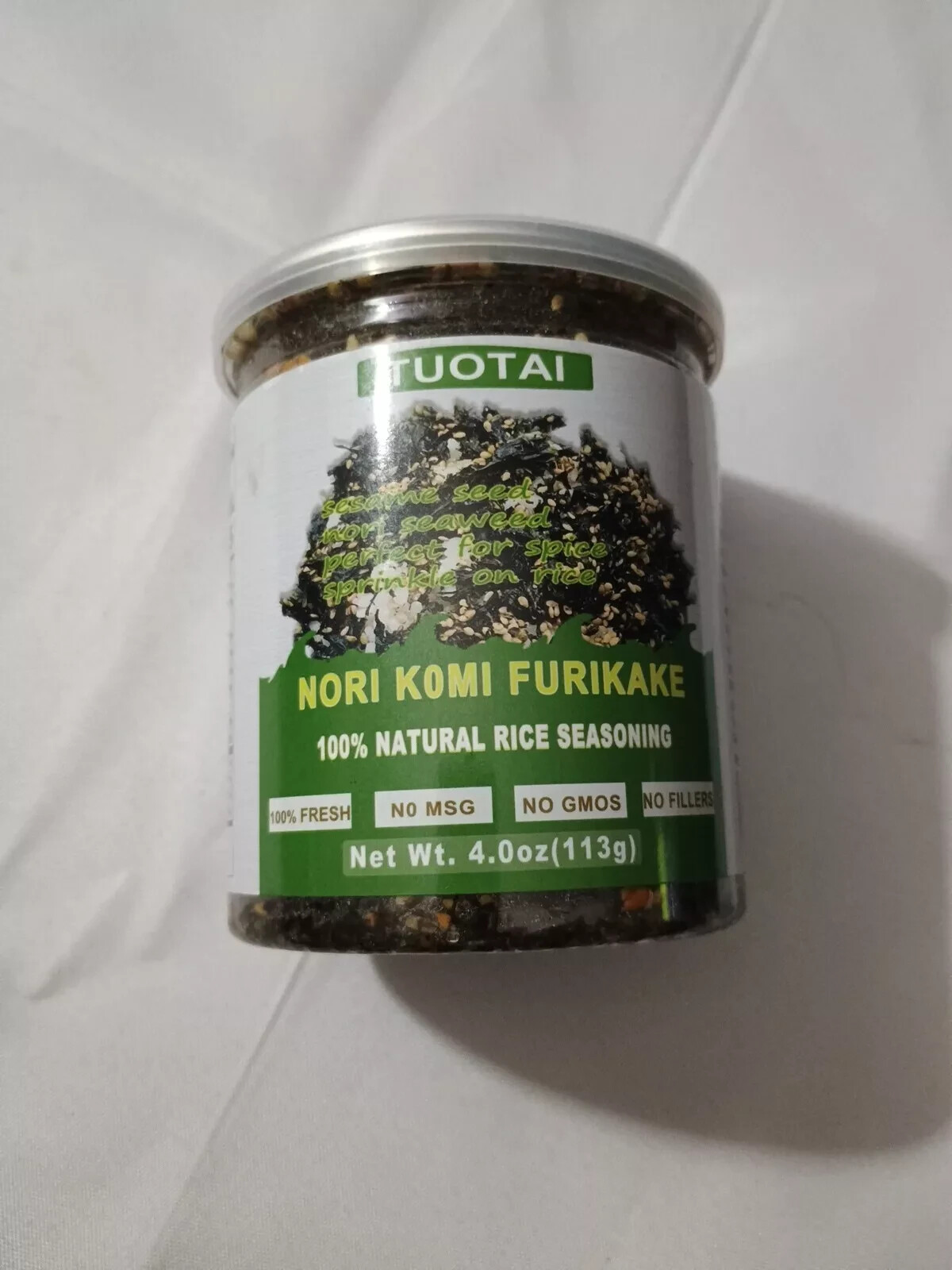 🌿 100% Natural Sesame Nori Flakes – 4.0 oz (113g) Vegan Rice Seasoning