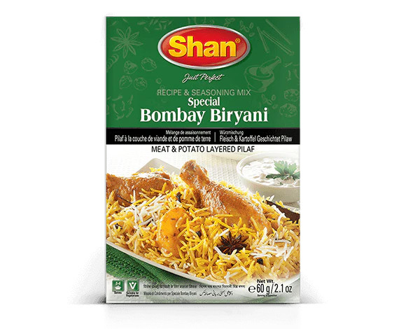 Shan – Bombay Biryani Seasoning Mix (60g) – Spice Packets (6 Pack)