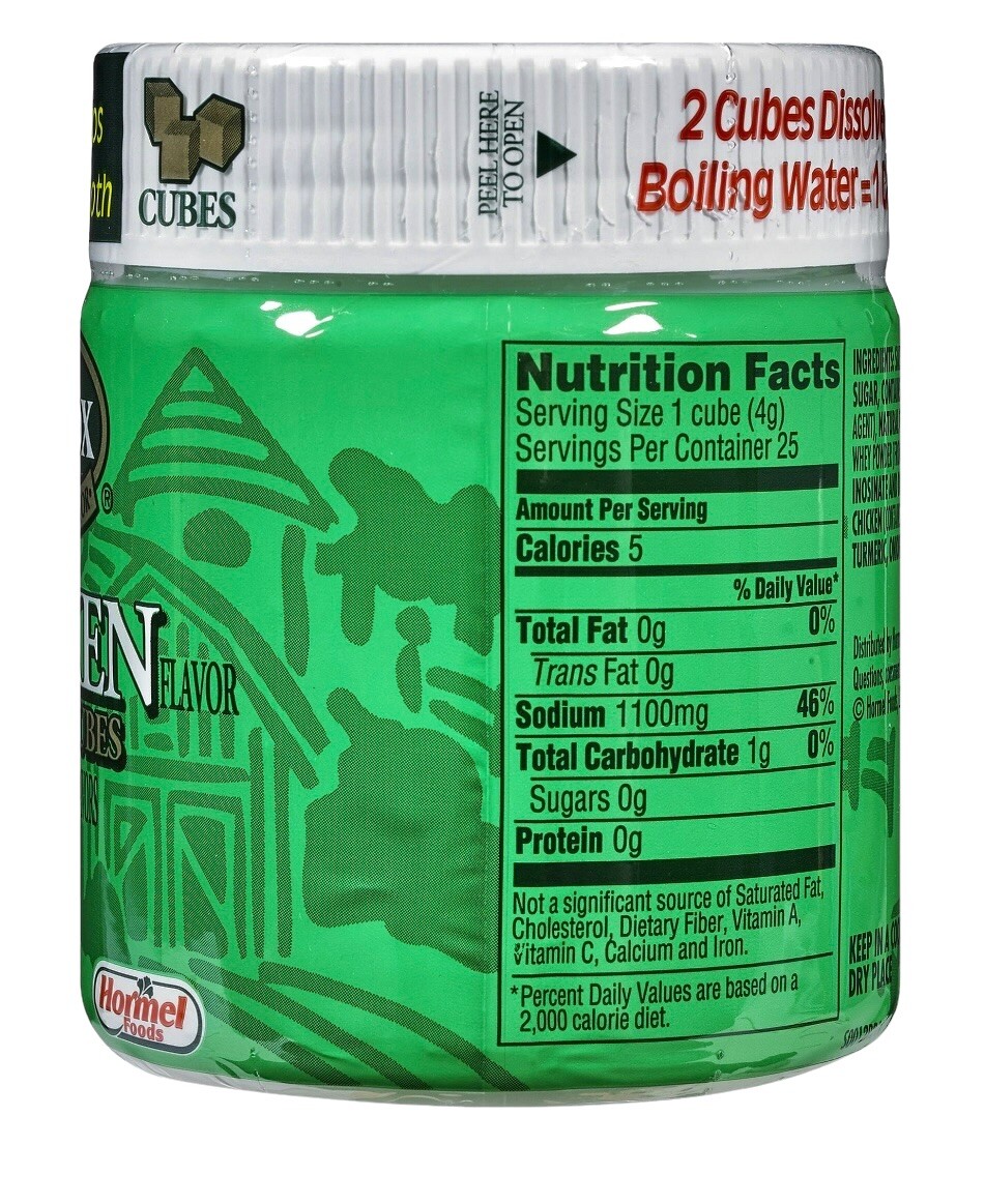 4x Herb Ox Chicken Bouillon Cubes 3.25 Oz – 25 Cubes Per Jar (Total = 100 Cubes)