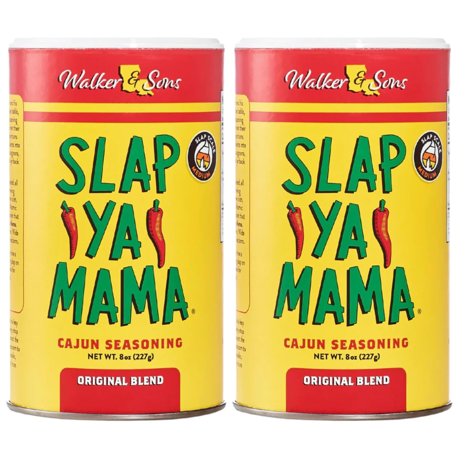Slap Ya Mama Original Blend Cajun Seasoning – 8 Oz Can, Pack of 2, All Natural,