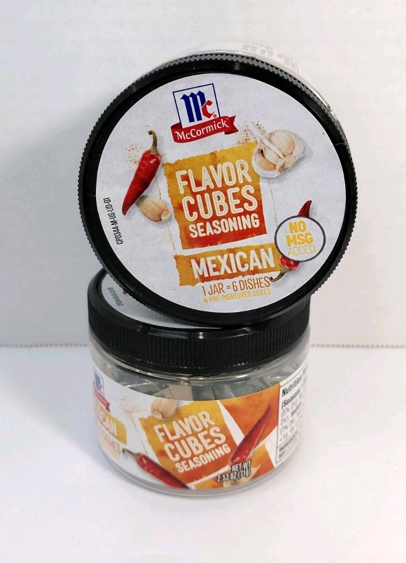 McCormick Mexican Flavor Cubes Seasoning 2.3 oz Two Pack Discontinued Collector