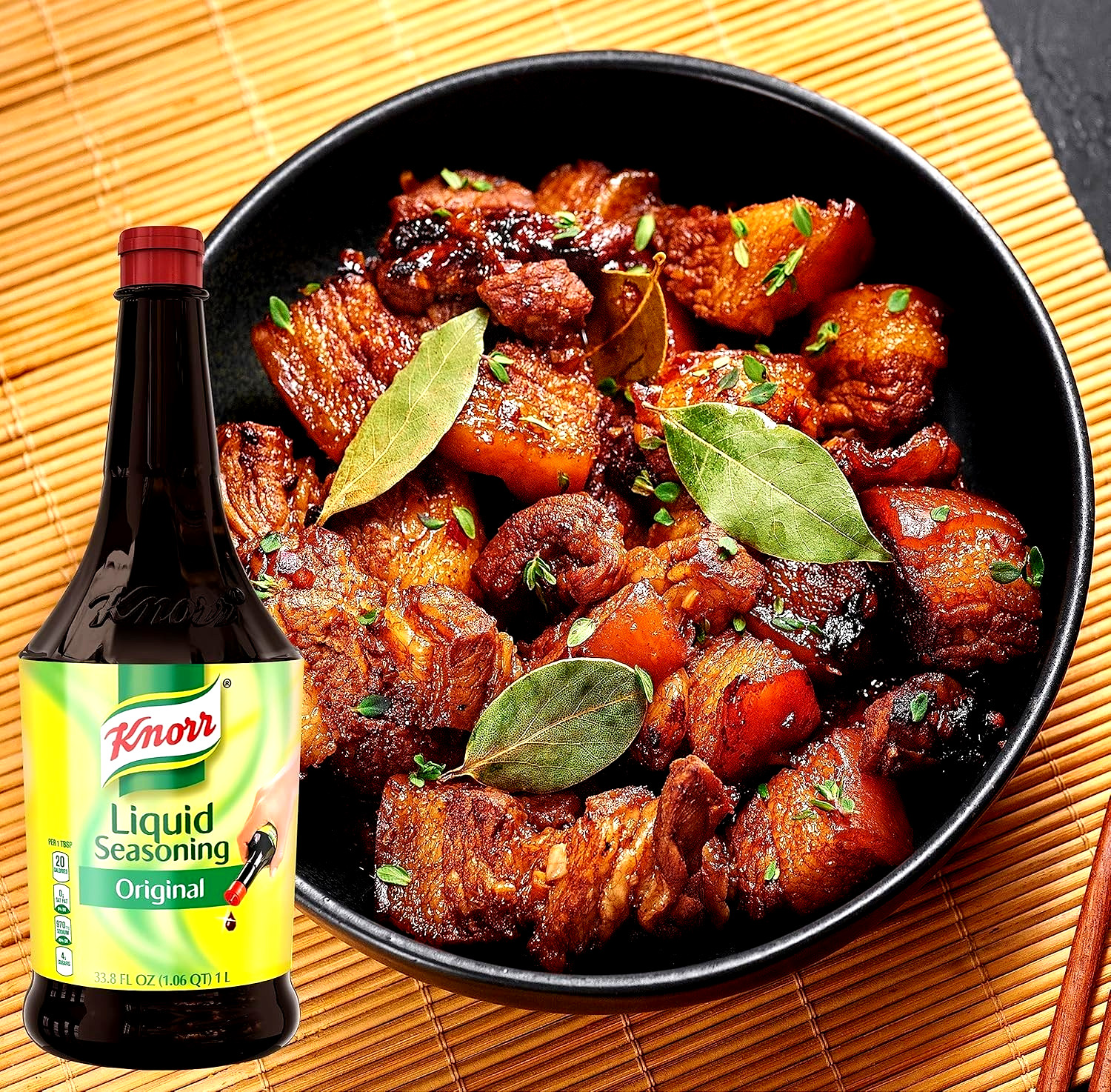 Knorr Liquid Seasoning Original Large Size 33.8 oz ( Pack of 12 )~07/23/2026