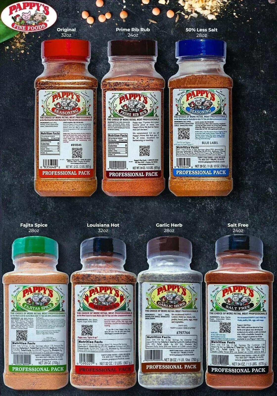 Pappy’s Choice Seasoning BBQ Prime Rib Rub – 24oz/1.5lb Size #810485 Ships Free.