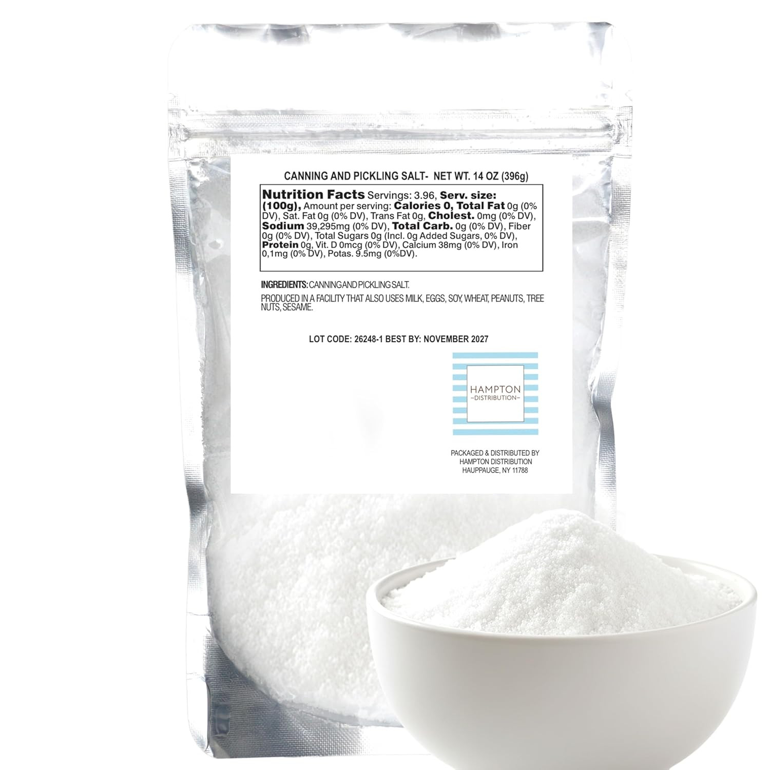 Canning and Pickling Salt, 14 Ounce Resealable Bag,