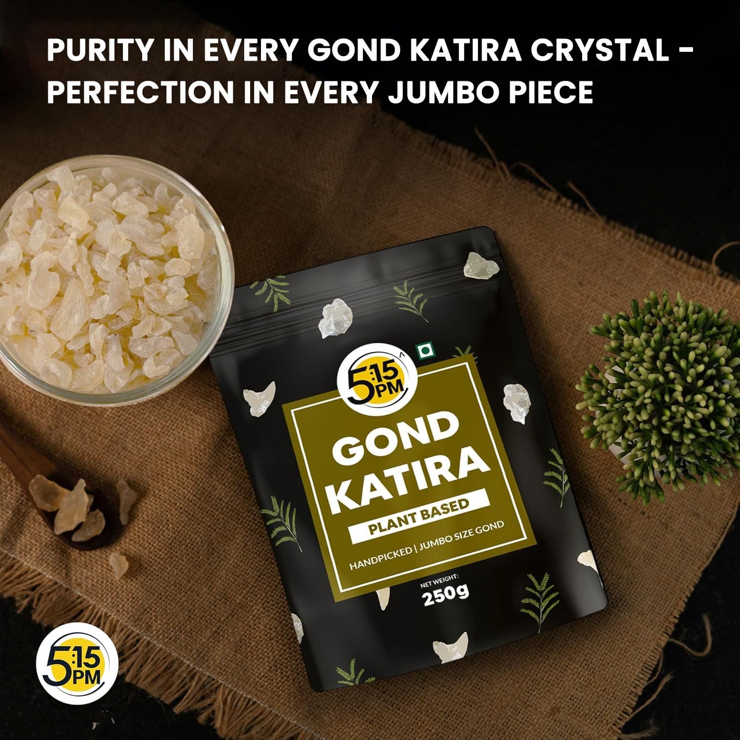 5:15 PM Gond Katira Pure Natural Edible Gum 250 g For Sweets Drinks Cooking