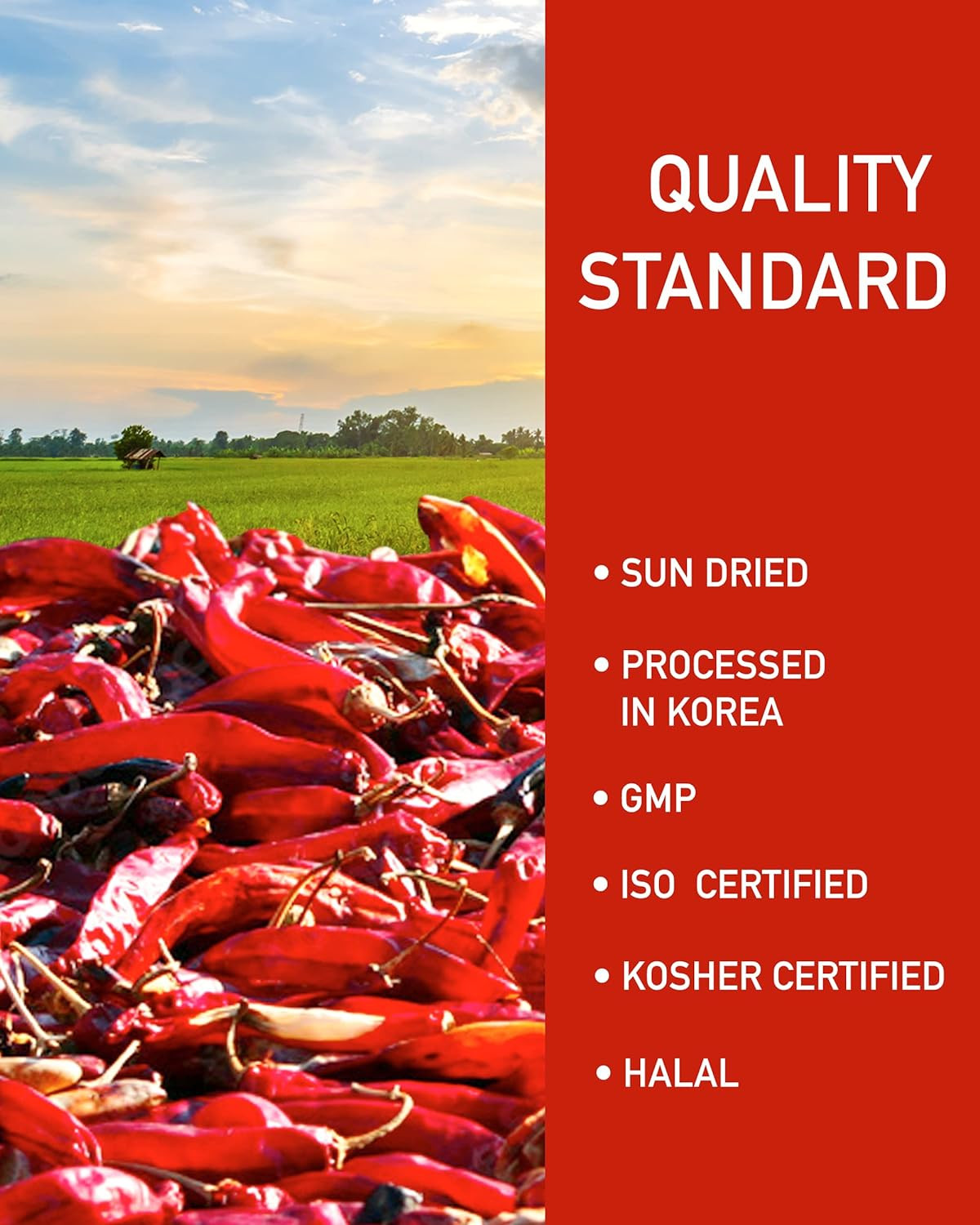 Korean Gochugaru Chili Powder Fine Red Pepper For Paste MSG Free 1 lb
