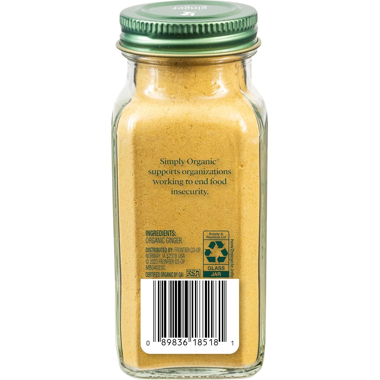 Simply Organic Ground Ginger Root, 1.64 Ounce, Non ETO, oz (Pack of 1)