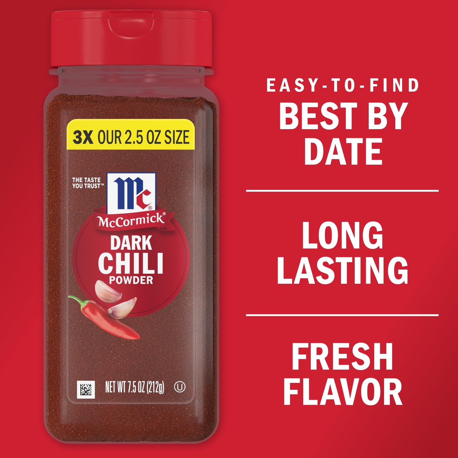 McCormick Dark Chili Powder, 7.5 Oz Ounce (Pack of 1)