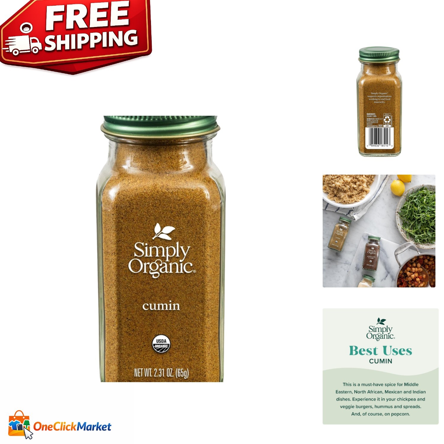 Versatile Organic Ground Cumin, 2.31 oz Jar – Elevate Your Cooking