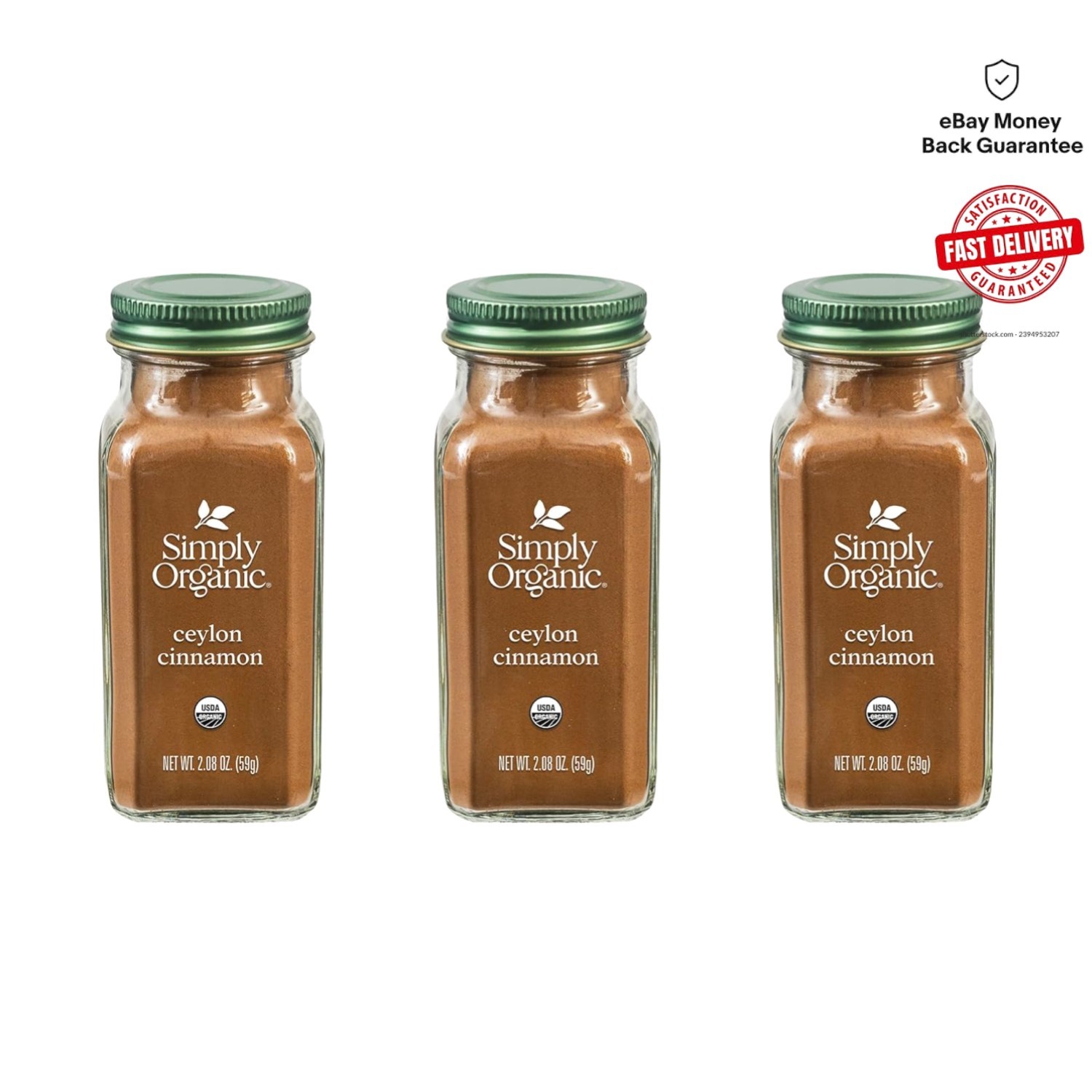 Ceylon Cinnamon Powder 2.08 oz (Pack of 3) – Non-GMO, Kosher Certified Quality