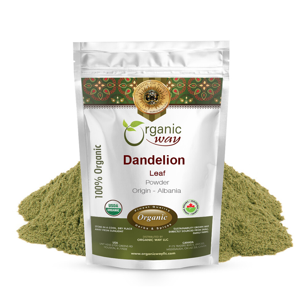 Organic Way Dandelion Leaf Powder – Herbal Tea| Organic, Kosher & USDA Certified